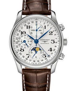 Đồng Hồ Longines L2.673.4.78.3 - Master Collection 40 mm - Moon Phase Chronograph - Steel - Alligator StrapĐồng Hồ Longines L2.673.4.78.3 - Master Collection 40 mm - Moon Phase Chronograph - Steel - Alligator Strap