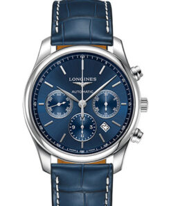 Đồng Hồ Longines L2.759.4.92.0 - Master Collection 42 mm - Chronograph - Steel - Alligator StrapĐồng Hồ Longines L2.759.4.92.0 - Master Collection 42 mm - Chronograph - Steel - Alligator Strap