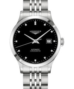 Đồng Hồ Longines L2.820.4.57.6 - Record collection 38.5 mm - Steel - BraceletĐồng Hồ Longines L2.820.4.57.6 - Record collection 38.5 mm - Steel - Bracelet