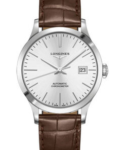 Đồng Hồ Longines L2.820.4.72.2 - Record collection 38.5 mm - Steel - Alligator StrapĐồng Hồ Longines L2.820.4.72.2 - Record collection 38.5 mm - Steel - Alligator Strap