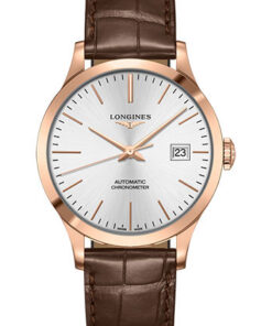 Đồng Hồ Longines L2.820.8.72.2 - Record collection 38.5 mm - Pink Gold - Alligator StrapĐồng Hồ Longines L2.820.8.72.2 - Record collection 38.5 mm - Pink Gold - Alligator Strap