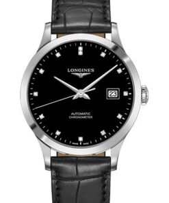 Đồng Hồ Longines L2.821.4.57.2 - Record collection 40 mm - Steel - Alligator StrapĐồng Hồ Longines L2.821.4.57.2 - Record collection 40 mm - Steel - Alligator Strap