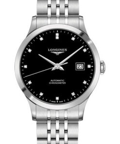 Đồng Hồ Longines L2.821.4.57.6 - Record collection 40 mm - Steel - BraceletĐồng Hồ Longines L2.821.4.57.6 - Record collection 40 mm - Steel - Bracelet