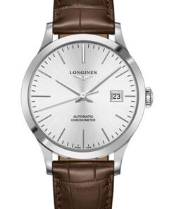 Đồng Hồ Longines L2.821.4.72.2 - Record collection 40 mm - Steel - Alligator StrapĐồng Hồ Longines L2.821.4.72.2 - Record collection 40 mm - Steel - Alligator Strap