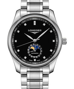 Đồng Hồ Longines L2.909.4.57.6 - Master Collection 40 mm - Moon Phase - Steel - BraceletĐồng Hồ Longines L2.909.4.57.6 - Master Collection 40 mm - Moon Phase - Steel - Bracelet