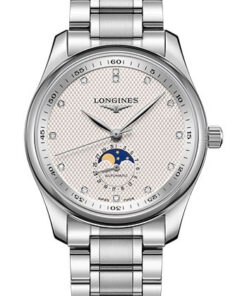 Đồng Hồ Longines L2.909.4.77.6 - Master Collection 40 mm - Moon Phase - Steel - BraceletĐồng Hồ Longines L2.909.4.77.6 - Master Collection 40 mm - Moon Phase - Steel - Bracelet