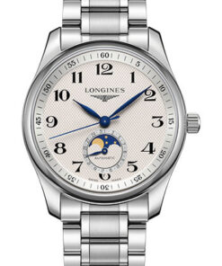 Đồng Hồ Longines L2.909.4.78.6 - Master Collection 40 mm - Moon Phase - Steel - BraceletĐồng Hồ Longines L2.909.4.78.6 - Master Collection 40 mm - Moon Phase - Steel - Bracelet