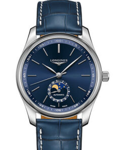 Đồng Hồ Longines L2.909.4.92.0 - Master Collection 40 mm - Moon Phase - Steel - Alligator StrapĐồng Hồ Longines L2.909.4.92.0 - Master Collection 40 mm - Moon Phase - Steel - Alligator Strap