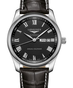 Đồng Hồ Longines L2.910.4.51.7 - Master Collection 40 mm - Annual Calendar - Steel - Alligator StrapĐồng Hồ Longines L2.910.4.51.7 - Master Collection 40 mm - Annual Calendar - Steel - Alligator Strap