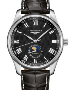 Đồng Hồ Longines L2.919.4.51.7 - Master Collection 42 mm - Moon Phase - Steel - Alligator StrapĐồng Hồ Longines L2.919.4.51.7 - Master Collection 42 mm - Moon Phase - Steel - Alligator Strap