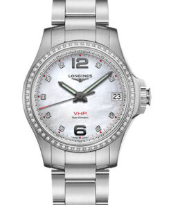 Đồng Hồ Longines L3.316.0.87.6 - Conquest V.H.P. 36 mm - Steel With Diamonds - BraceletĐồng Hồ Longines L3.316.0.87.6 - Conquest V.H.P. 36 mm - Steel With Diamonds - Bracelet