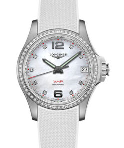 Đồng Hồ Longines L3.316.0.87.9 - Conquest V.H.P. 36 mm - Steel With Diamonds - Rubber StrapĐồng Hồ Longines L3.316.0.87.9 - Conquest V.H.P. 36 mm - Steel With Diamonds - Rubber Strap