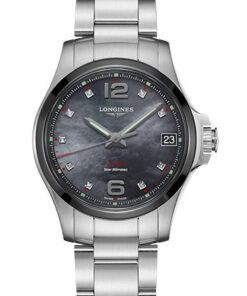 Đồng Hồ Longines L3.319.4.88.6 - Conquest V.H.P. 36 mm - Steel And Ceramic - BraceletĐồng Hồ Longines L3.319.4.88.6 - Conquest V.H.P. 36 mm - Steel And Ceramic - Bracelet