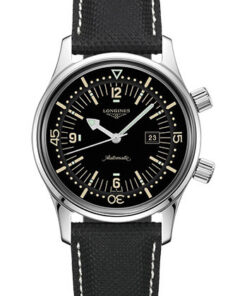 Đồng Hồ Longines L3.374.4.50.0 - Legend Diver Watch 36 mm - Steel - Leather StrapĐồng Hồ Longines L3.374.4.50.0 - Legend Diver Watch 36 mm - Steel - Leather Strap