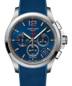 Đồng Hồ Longines L3.717.4.96.9 - Conquest V.H.P. 42 mm - Steel - Rubber StrapĐồng Hồ Longines L3.717.4.96.9 - Conquest V.H.P. 42 mm - Steel - Rubber Strap