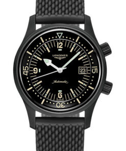 Đồng Hồ Longines L3.774.2.50.9 - Legend Diver Watch 42 mm - Black PVD - Rubber StrapĐồng Hồ Longines L3.774.2.50.9 - Legend Diver Watch 42 mm - Black PVD - Rubber Strap