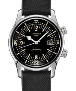Đồng Hồ Longines L3.774.4.50.9 - Legend Diver Watch 42 mm - Steel - Rubber StrapĐồng Hồ Longines L3.774.4.50.9 - Legend Diver Watch 42 mm - Steel - Rubber Strap
