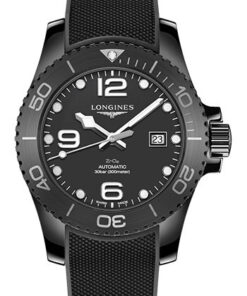 Đồng Hồ Longines L3.784.4.56.9 - HydroConquest 43 mm - Automatic - Black Ceramic - Rubber StrapĐồng Hồ Longines L3.784.4.56.9 - HydroConquest 43 mm - Automatic - Black Ceramic - Rubber Strap