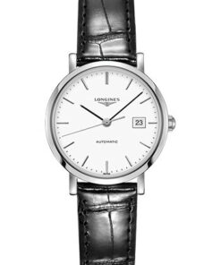 Đồng Hồ Longines L4.310.4.12.2 - Elegant Collection 29 mm - Steel - Alligator StrapĐồng Hồ Longines L4.310.4.12.2 - Elegant Collection 29 mm - Steel - Alligator Strap
