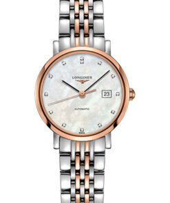 Đồng Hồ Longines L4.310.5.87.7 - Elegant Collection 29 mm - Steel And Pink Gold Cap 200 - BraceletĐồng Hồ Longines L4.310.5.87.7 - Elegant Collection 29 mm - Steel And Pink Gold Cap 200 - Bracelet