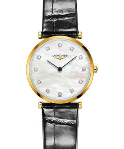 Đồng Hồ Longines L4.512.2.87.2 - La Grande Classique de Longines 29 mm - Quartz - Yellow PVD - Alligator StrapĐồng Hồ Longines L4.512.2.87.2 - La Grande Classique de Longines 29 mm - Quartz - Yellow PVD - Alligator Strap