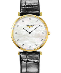 Đồng Hồ Longines L4.709.2.88.2 - La Grande Classique de Longines 33 mm - Quartz - Yellow PVD - Alligator StrapĐồng Hồ Longines L4.709.2.88.2 - La Grande Classique de Longines 33 mm - Quartz - Yellow PVD - Alligator Strap