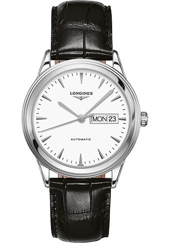 Đồng Hồ Longines L4.899.4.12.2 - Flagship 38.5 mm - Steel - Alligator Strap 3 Đồng Hồ Longines L4.899.4.12.2 - Flagship 38.5 mm - Steel - Alligator Strap