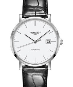 Đồng Hồ Longines L4.910.4.12.2 - Elegant Collection 39 mm - Steel - Alligator StrapĐồng Hồ Longines L4.910.4.12.2 - Elegant Collection 39 mm - Steel - Alligator Strap
