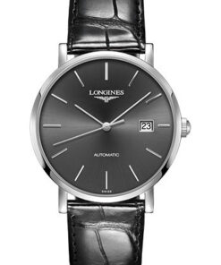 Đồng Hồ Longines L4.910.4.72.2 - Elegant Collection 39 mm - Steel - Alligator StrapĐồng Hồ Longines L4.910.4.72.2 - Elegant Collection 39 mm - Steel - Alligator Strap