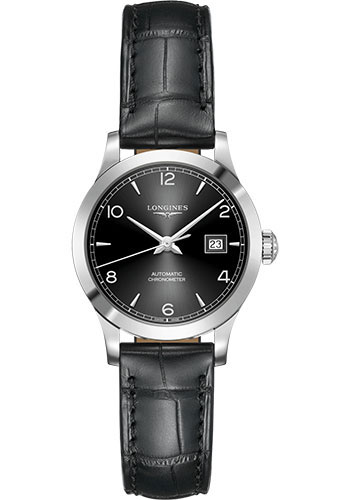 Đồng Hồ Longines L2.321.4.56.2 - Record collection 30 mm - Steel - Alligator Strap 3 Đồng Hồ Longines L2.321.4.56.2 - Record collection 30 mm - Steel - Alligator Strap