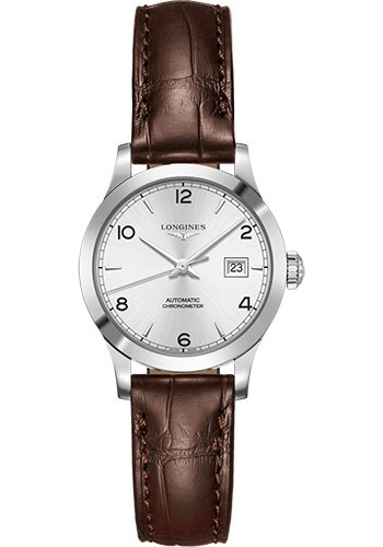 Đồng Hồ Longines L2.321.4.76.2 - Record collection 30 mm - Steel - Alligator Strap 3 Đồng Hồ Longines L2.321.4.76.2 - Record collection 30 mm - Steel - Alligator Strap