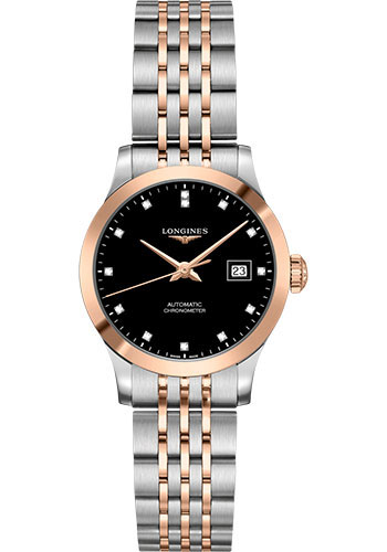 Đồng Hồ Longines L2.321.5.57.7 - Record collection 30 mm - Steel And Pink Gold Cap 200 - Bracelet 3 Đồng Hồ Longines L2.321.5.57.7 - Record collection 30 mm - Steel And Pink Gold Cap 200 - Bracelet