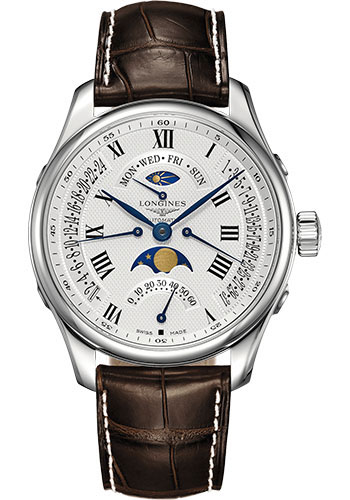 Đồng Hồ Longines L2.739.4.71.3 - Master Collection 44 mm - Retrograde Annual Calendar- Steel - Alligator Strap 3 Đồng Hồ Longines L2.739.4.71.3 - Master Collection 44 mm - Retrograde Annual Calendar- Steel - Alligator Strap