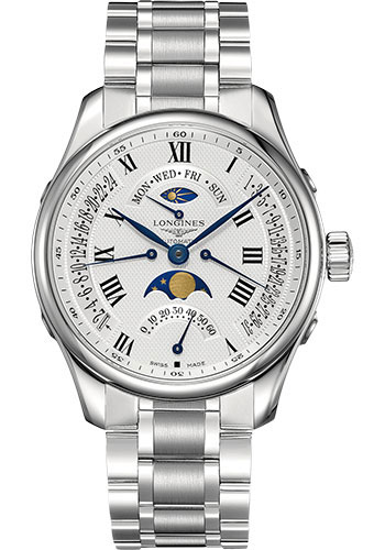 Đồng Hồ Longines L2.739.4.71.6 - Master Collection 44 mm - Retrograde Annual Calendar- Steel - Bracelet 3 Đồng Hồ Longines L2.739.4.71.6 - Master Collection 44 mm - Retrograde Annual Calendar- Steel - Bracelet
