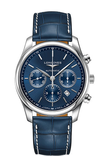 Đồng Hồ Longines L2.759.4.92.0 - Master Collection 42 mm - Chronograph - Steel - Alligator Strap 3 Đồng Hồ Longines L2.759.4.92.0 - Master Collection 42 mm - Chronograph - Steel - Alligator Strap