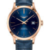 Đồng Hồ Longines L2.820.8.92.2 - Record collection 38.5 mm - Pink Gold - Alligator Strap 2 l2 820 8 92 2