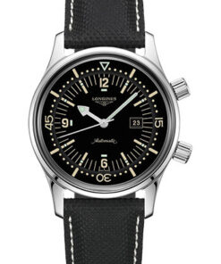Đồng Hồ Longines L3.374.4.50.0 - Legend Diver Watch 36 mm - Steel - Leather StrapĐồng Hồ Longines L3.374.4.50.0 - Legend Diver Watch 36 mm - Steel - Leather Strap