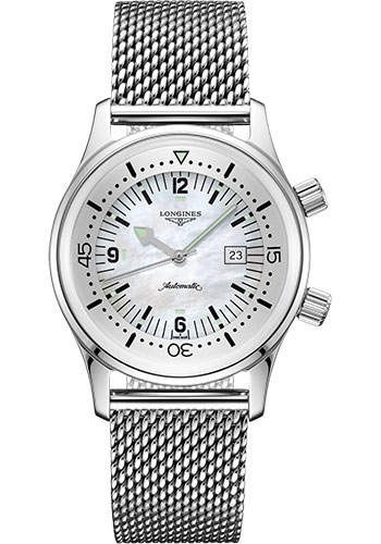 Đồng Hồ Longines L3.374.4.80.6 - Legend Diver Watch 36 mm - Steel - Bracelet 3 Đồng Hồ Longines L3.374.4.80.6 - Legend Diver Watch 36 mm - Steel - Bracelet