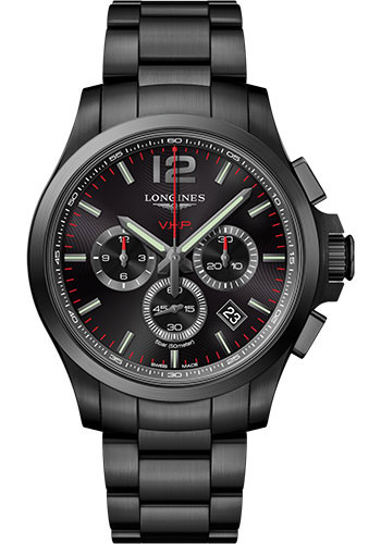 Đồng Hồ Longines L3.727.2.56.6 - Conquest V.H.P. 44 mm - Black PVD - Bracelet 3 Đồng Hồ Longines L3.727.2.56.6 - Conquest V.H.P. 44 mm - Black PVD - Bracelet