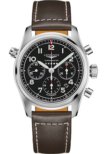 Đồng Hồ Longines L3.820.4.53.0 - Spirit 42 mm - Chronograph - Leather Strap 3 Đồng Hồ Longines L3.820.4.53.0 - Spirit 42 mm - Chronograph - Leather Strap