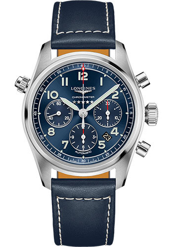 Đồng Hồ Longines L3.820.4.93.0 - Spirit 42 mm - Chronograph - Leather Strap 3 Đồng Hồ Longines L3.820.4.93.0 - Spirit 42 mm - Chronograph - Leather Strap