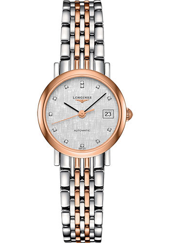 Đồng Hồ Longines L4.309.5.77.7 - Elegant Collection 25.5 mm - Steel And Pink Gold Cap 200 - Bracelet 3 Đồng Hồ Longines L4.309.5.77.7 - Elegant Collection 25.5 mm - Steel And Pink Gold Cap 200 - Bracelet