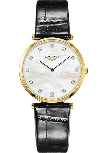 Đồng Hồ Longines L4.709.2.88.2 - La Grande Classique de Longines 33 mm - Quartz - Yellow PVD - Alligator Strap 3 Đồng Hồ Longines L4.709.2.88.2 - La Grande Classique de Longines 33 mm - Quartz - Yellow PVD - Alligator Strap