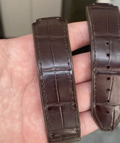 Dây đồng hồ Hublot Aligator Nam Mỹ (Cá sấu Nam Mỹ), khâu tay, có logo thương hiệu