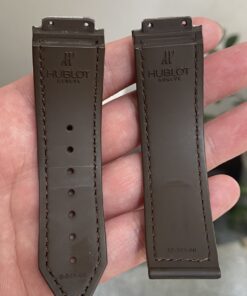 Dây đồng hồ Hublot Aligator Nam Mỹ (Cá sấu Nam Mỹ), khâu tay, có logo thương hiệu