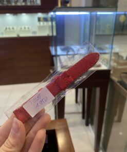 Dây đồng hồ Tissot da bò - màu đỏ - size 16