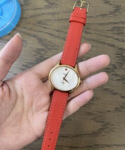 Dây đồng hồ Tissot da bò - màu đỏ - size 16