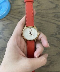 Dây đồng hồ Tissot da bò - màu đỏ - size 16