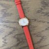 Dây đồng hồ Tissot da bò - màu đỏ - size 16