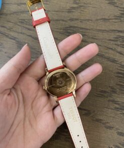 Dây đồng hồ Tissot da bò - màu đỏ - size 16